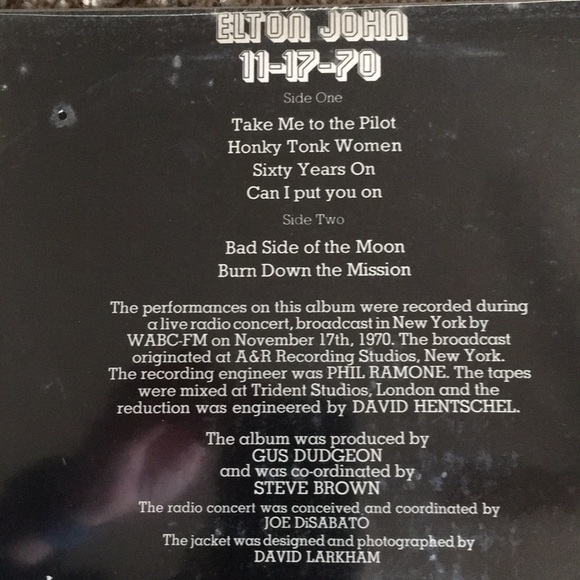 Brand New VINTAGE Elton John 11-17-70 vinyl album - Picture 3 of 8